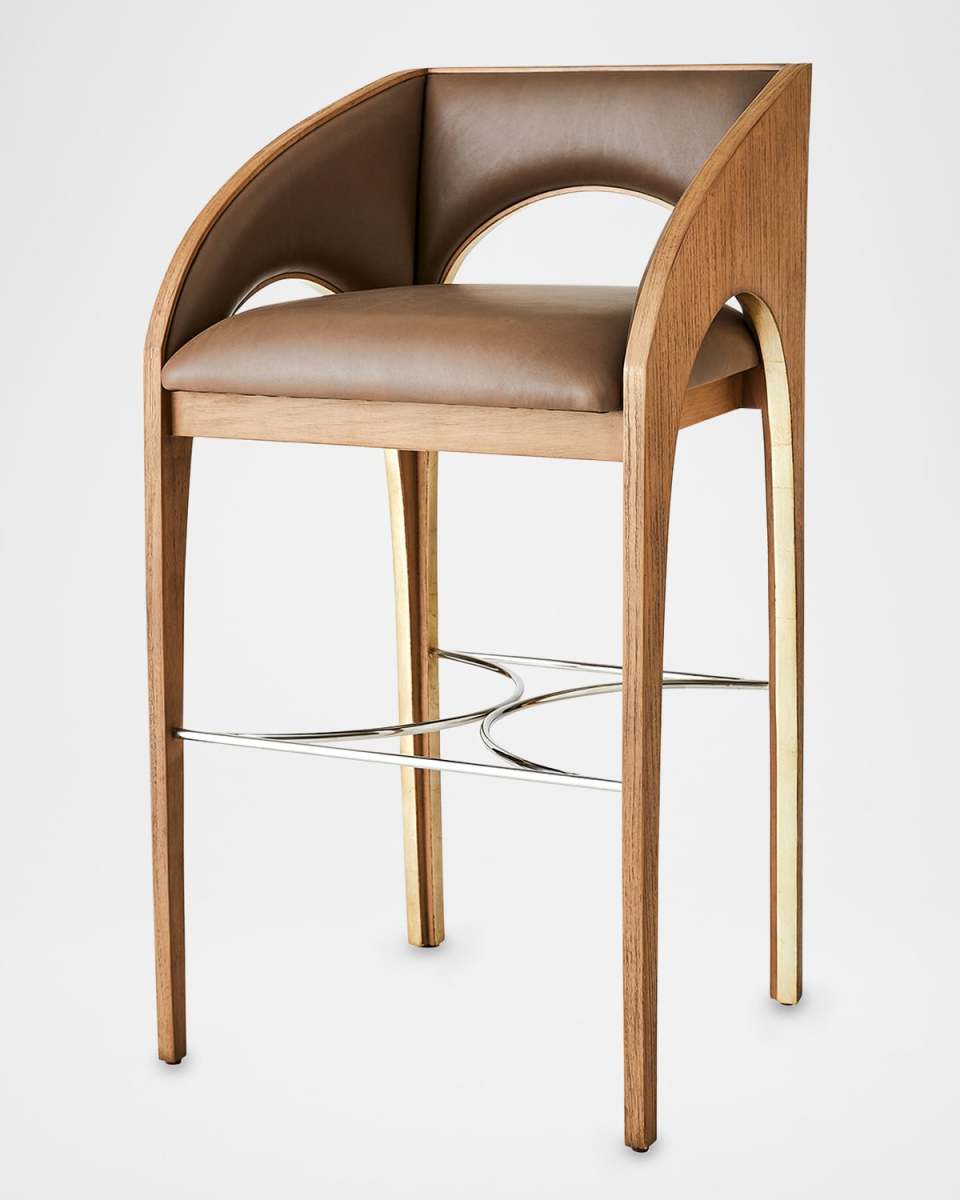 Arches Leather Barstool 32"